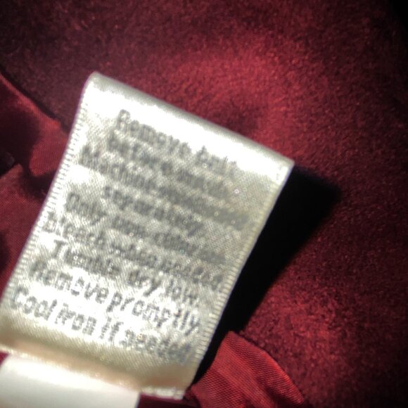 LC Lauren Conrad Runway Faux Suede Moto Jacket, NWT, Wine, Size 16 - Picture 10 of 10